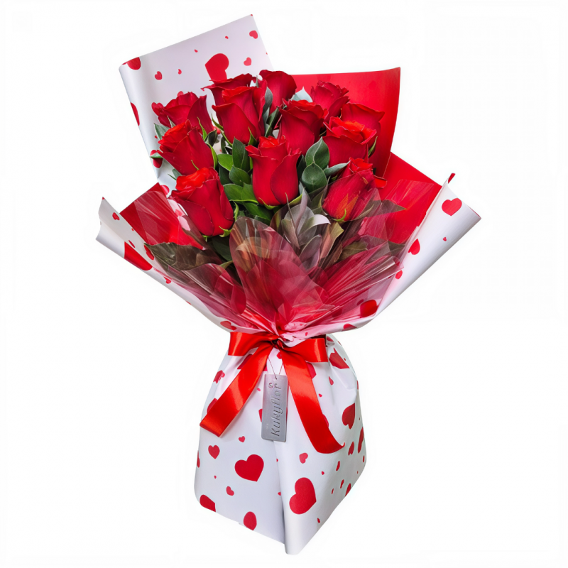 Valentine's Day Flowers | Bouquet of 12 Red Roses Delivered to Your ...