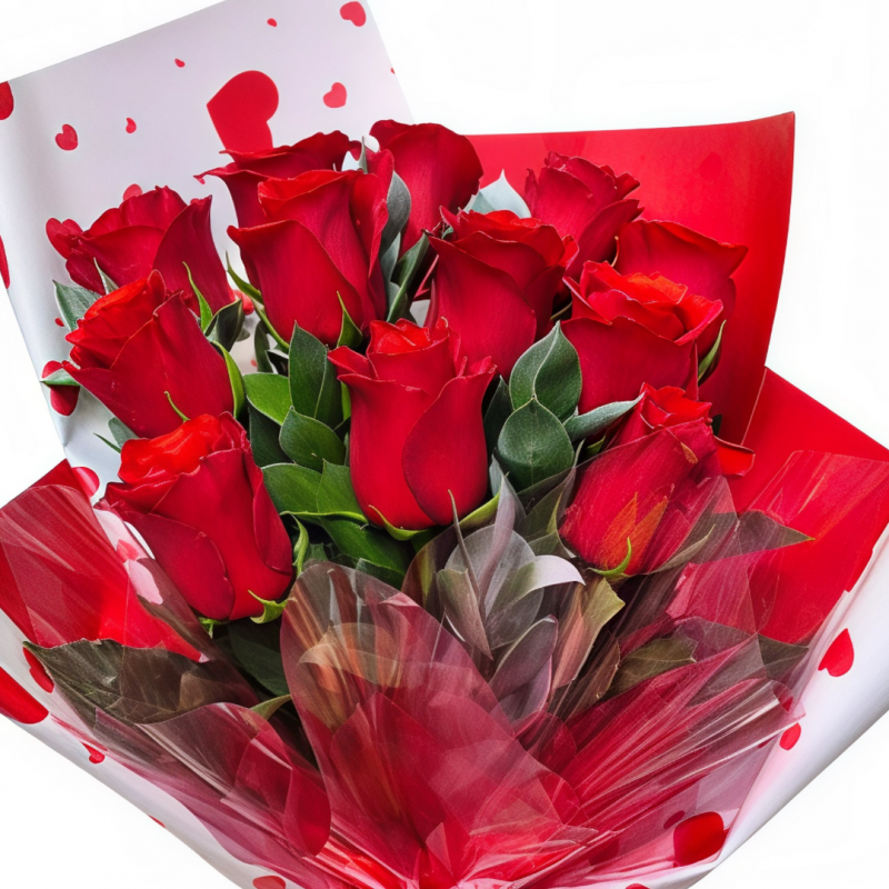 Valentine's Day Flowers | Bouquet of 12 Red Roses Delivered to Your ...