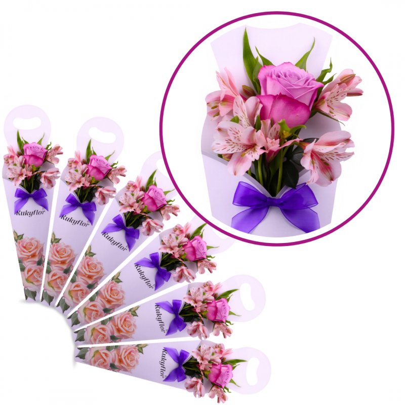 Rose and Astromelia Pack x 6 Cones