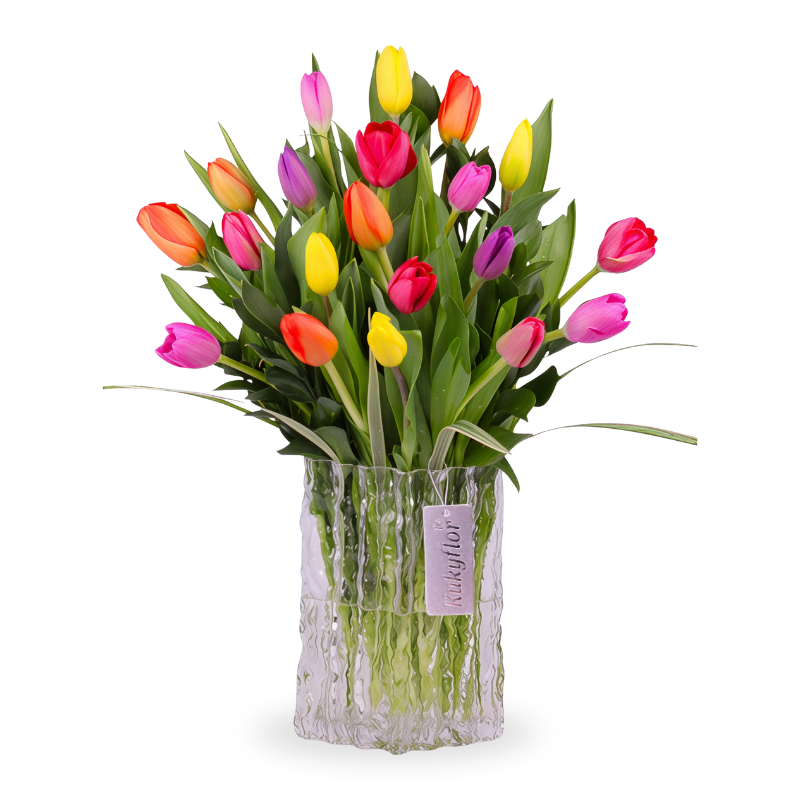 Florero de 20 Tulipanes