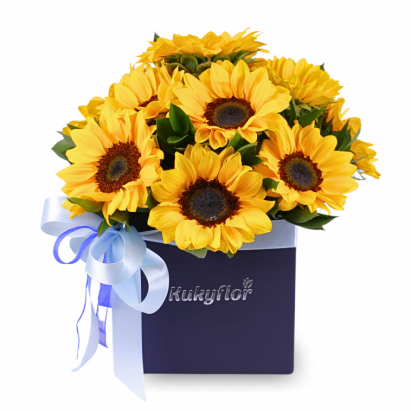 Box of 12 sunflowers