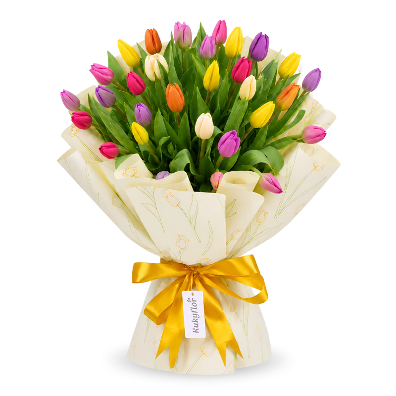 Arrangement of 30 Tulips