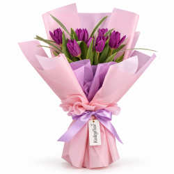 Ramo de 10 tulipanes Morados