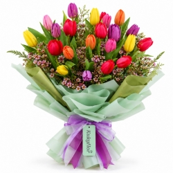 Arreglo de 20 tulipanes mixtos