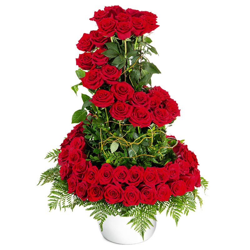 100 Red Roses Arrangement