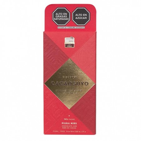 Chocolate Tableta Cacaosuyo Piura Nibs 70 Gr