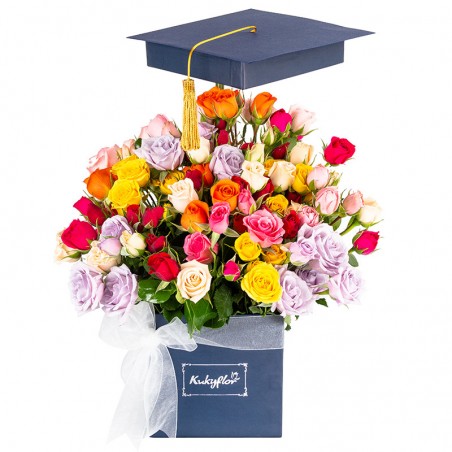 Square Box with Graduated Minirosas