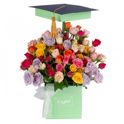 Square Box with Graduated Minirosas