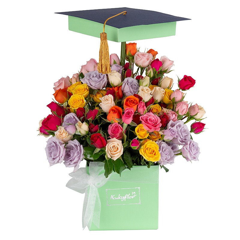 Square Box with Graduated Minirosas