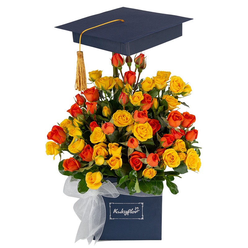 Square Box with Graduated Minirosas