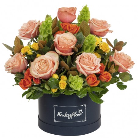 Rosas de jardín en dos colores Box