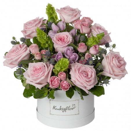 Garden roses in two colors Box