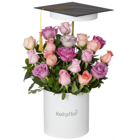 18 Rosas Graduación Box Top