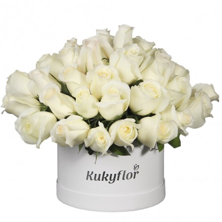 White roses 36 unit Box Top