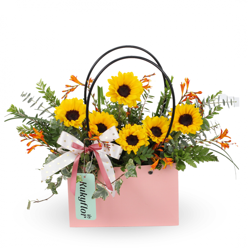 Arreglo de girasoles