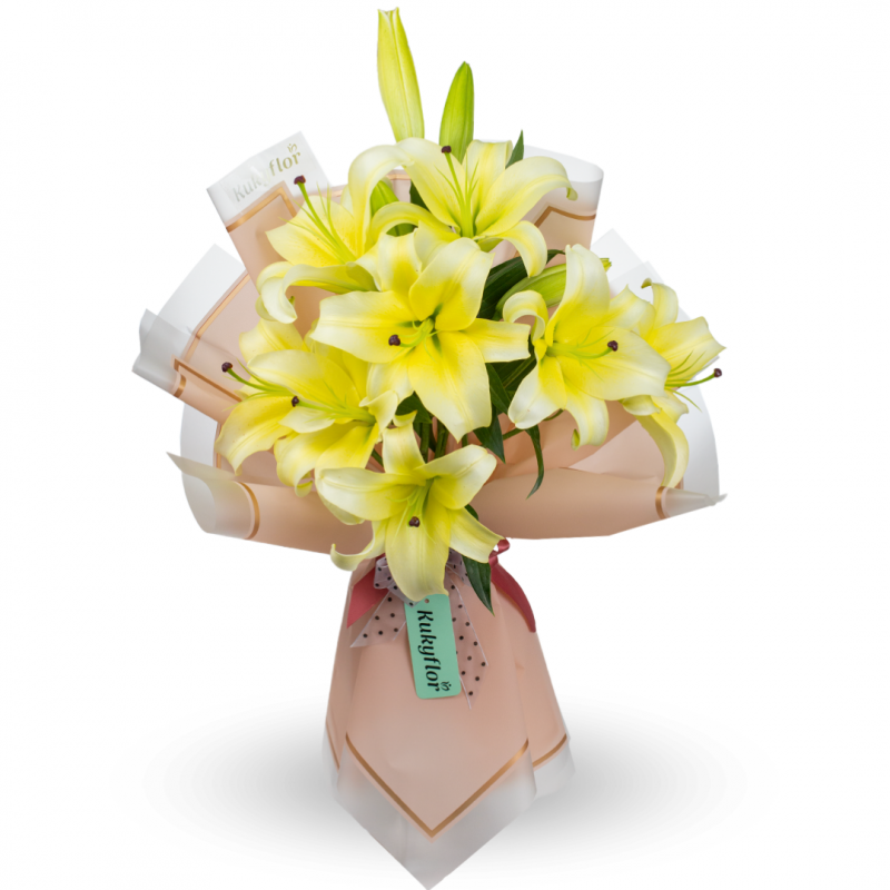 Bouquet of 5 Perfumed Lilies