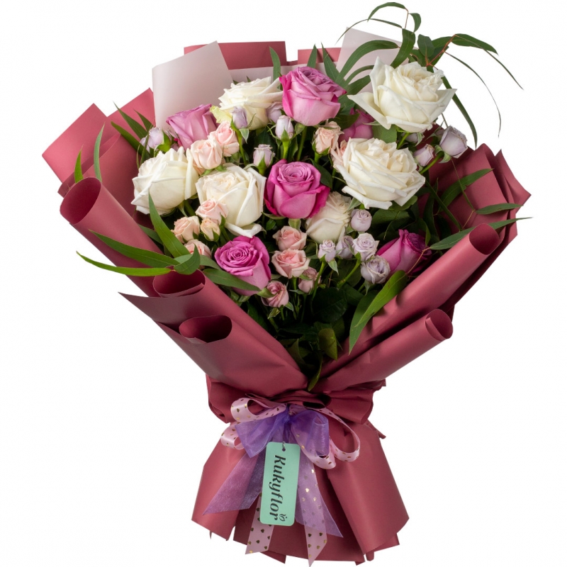 Bouquet of pastel Premium garden roses
