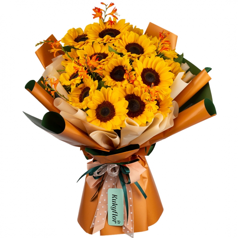 Bouquet of 15 Premium Sunflowers