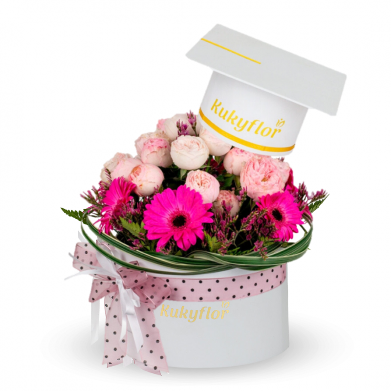 Mini Roses Graduation Box Top