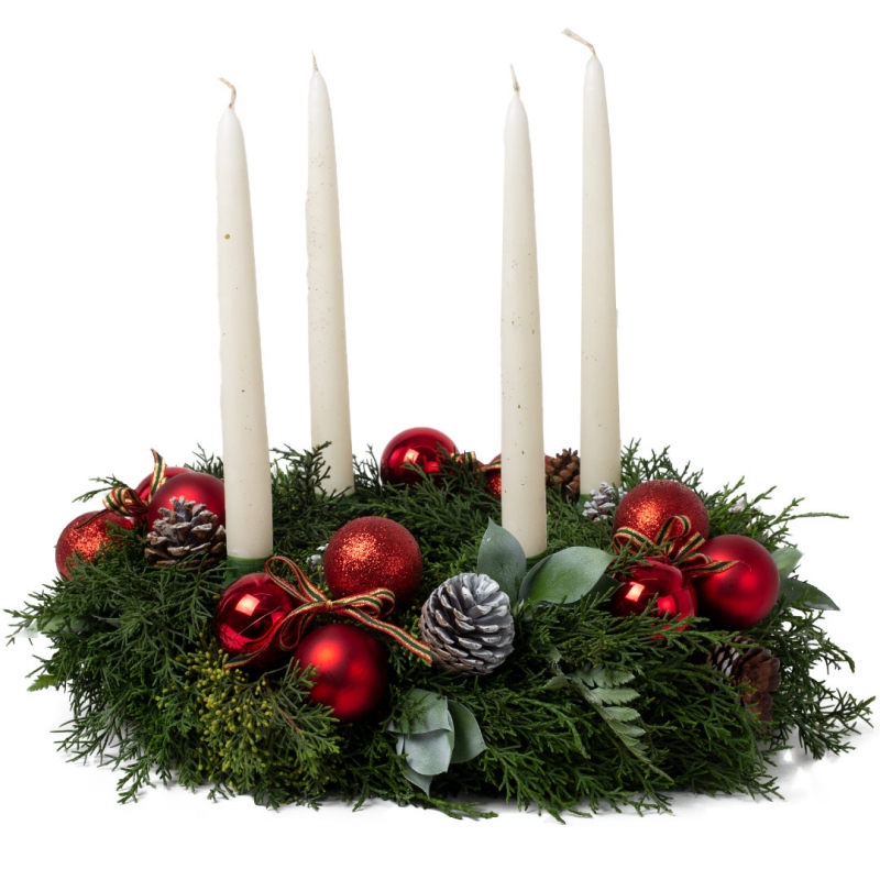 merry christmas advent wreath