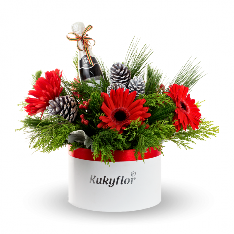 Christmas gerbera box top