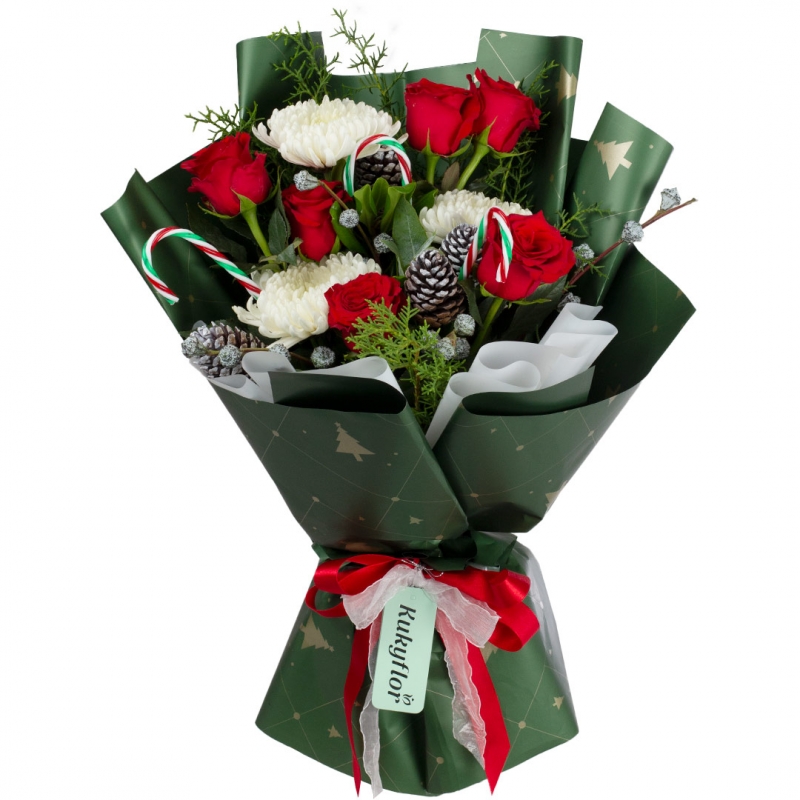 Christmas bouquet Santa Claus