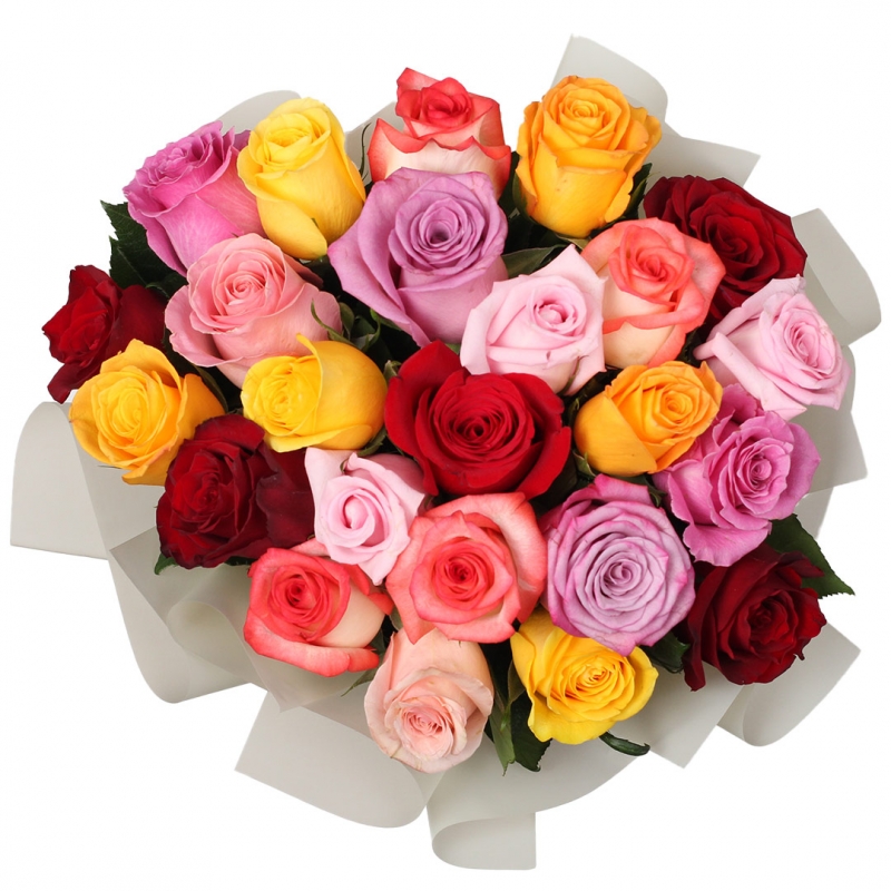 Layout Fpr 18 Roses 18 Roses in a Bouquet | Kukyflor | Shipping to Lima and Callao