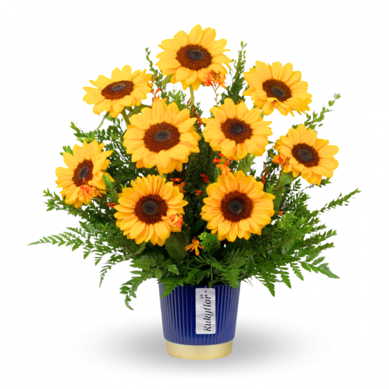 Enye - Arrangement of 9 Sunflowers