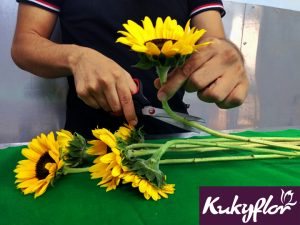 DIY: Canasta de Pascua, prepara los girasoles y el follaje