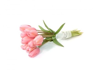Ramo de tulipanes rosados