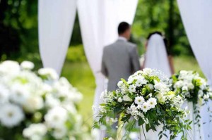 Flores en matrimonio.