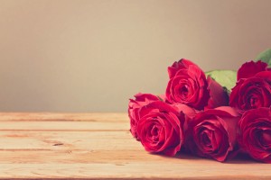 Background with red roses