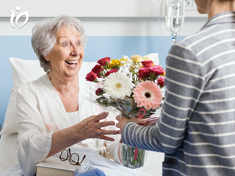 Flores para persona en el hospital.