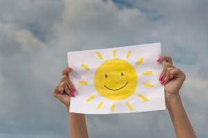 Dibujo de un sol sonriente.