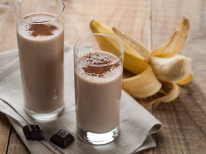 Chocolate and banana smoothie