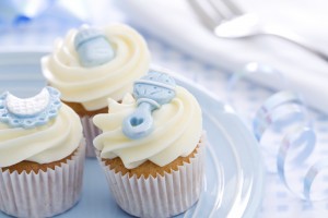 Cupcakes for a baby shower